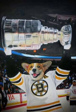 Illustration for article titled Here Are Some Portraits Of Pets As NHL Players